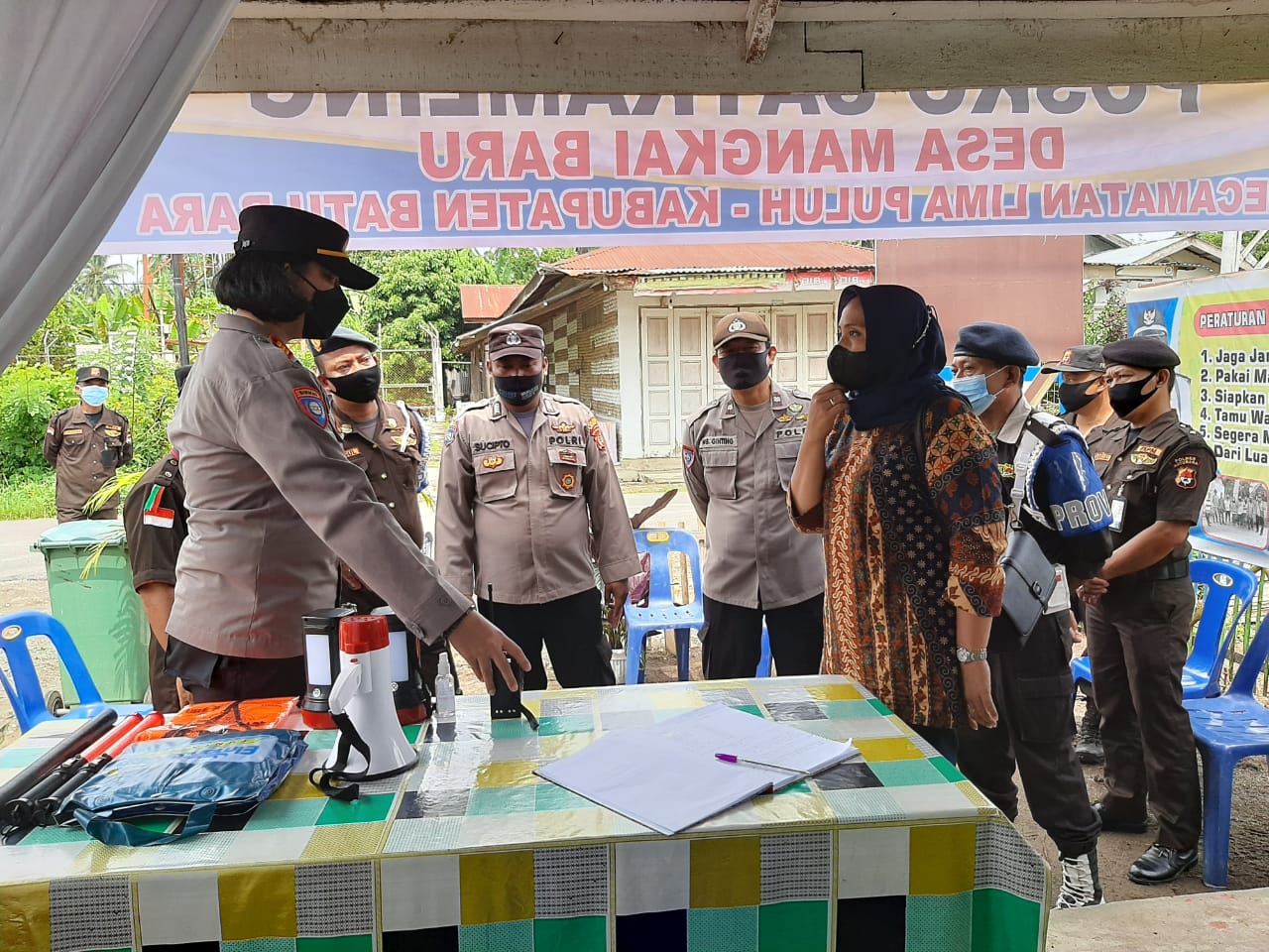 Sat Binmas Polres Batu Bara Cek Penilaian Persiapan Lomba Pos Kamling