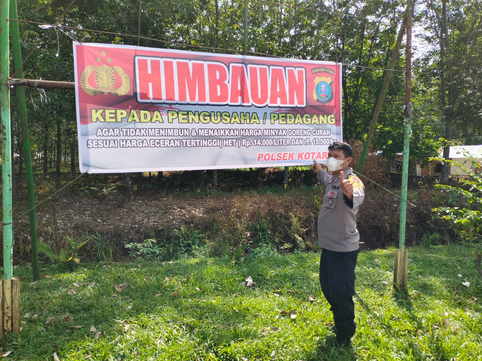 Ini Yang Dilakukan Polsek Kotarih, Himbau Pedagang  Jual Minyak Goreng Sesuai HET