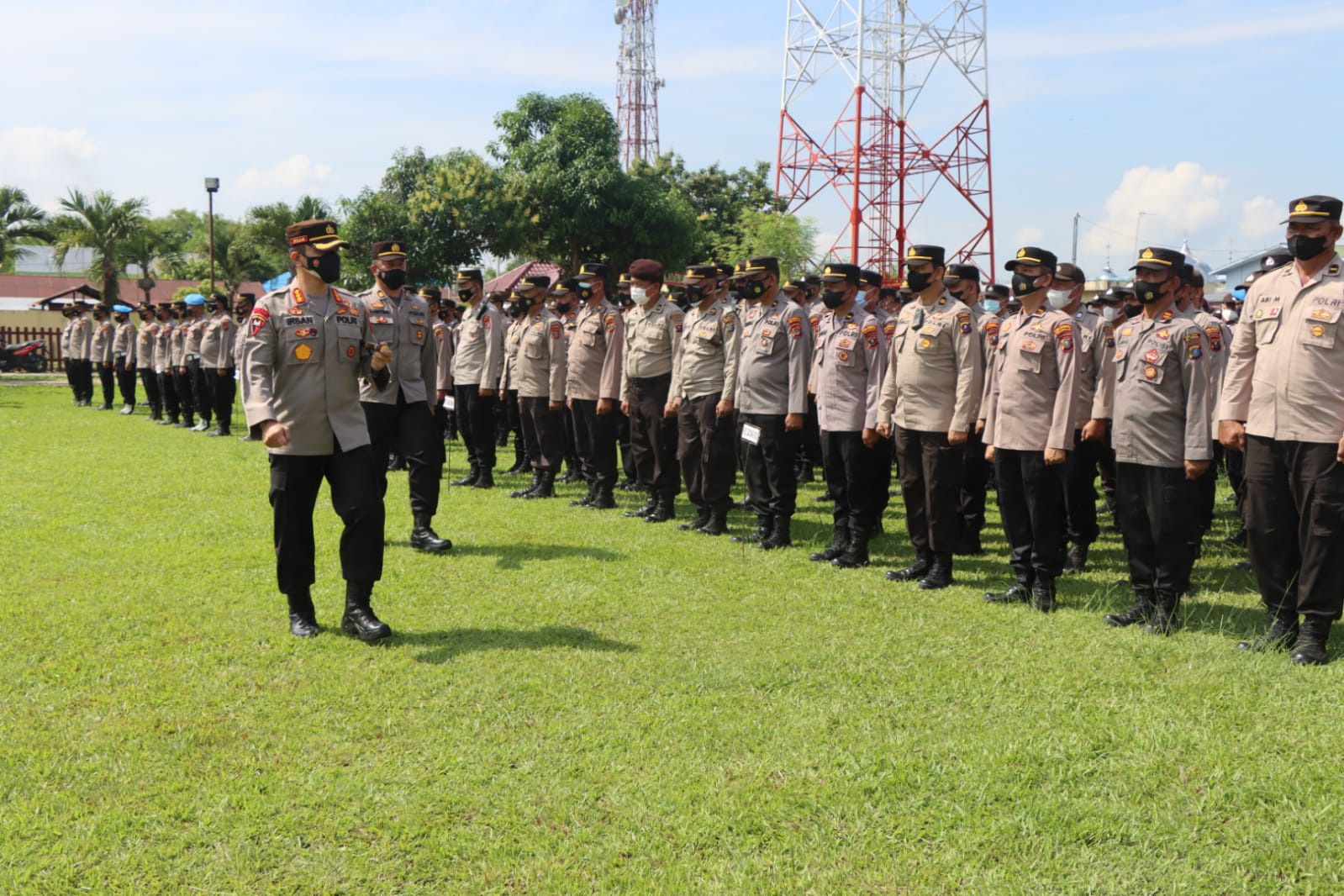 Kapolresta Deli Serdang Pimpin Apel Pasukan Dalam Rangka Pengamanan Pilkades