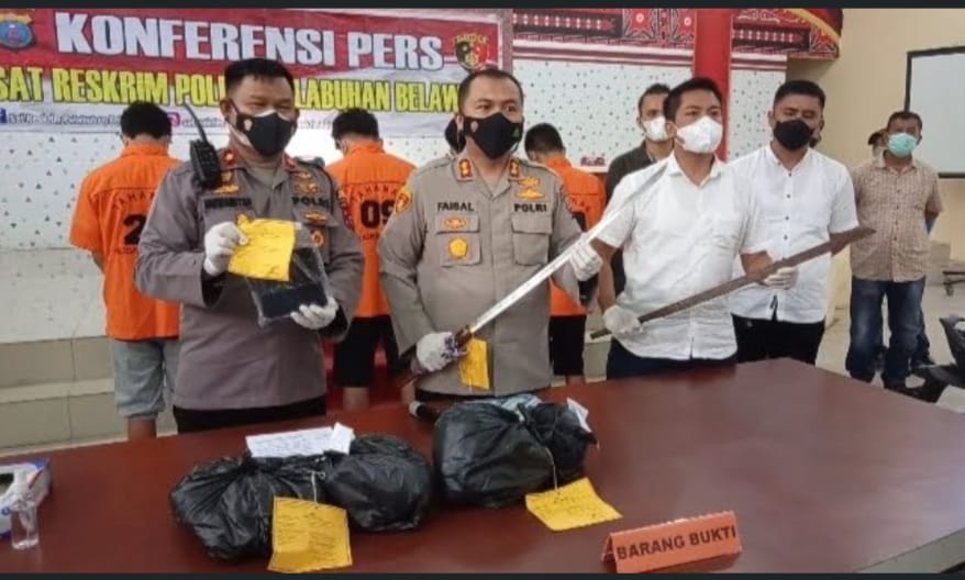 5 Pelaku Pembacokan Berhasil Di Tangkap Tim Gabungan Polres Pelabuhan Belawan Dan Direskrimum Polda Sumut