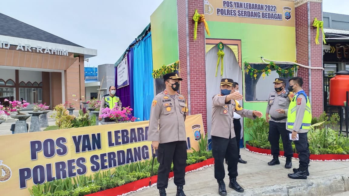 Kapolres Serdang Bedagai Cek Pos Pam Ops Ketupat Toba 2022