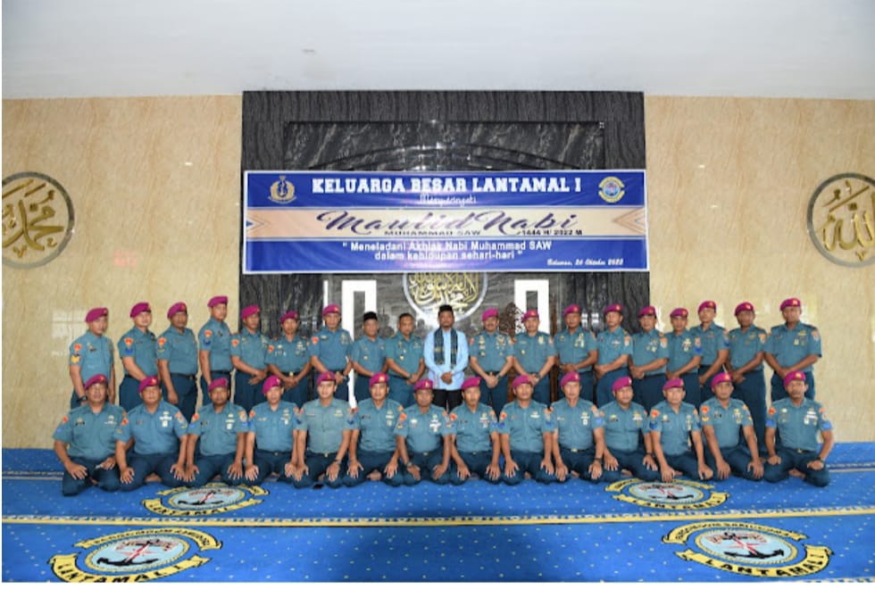 Lantamal l Belawan Peringati Maulid Nabi SAW 1444 H.