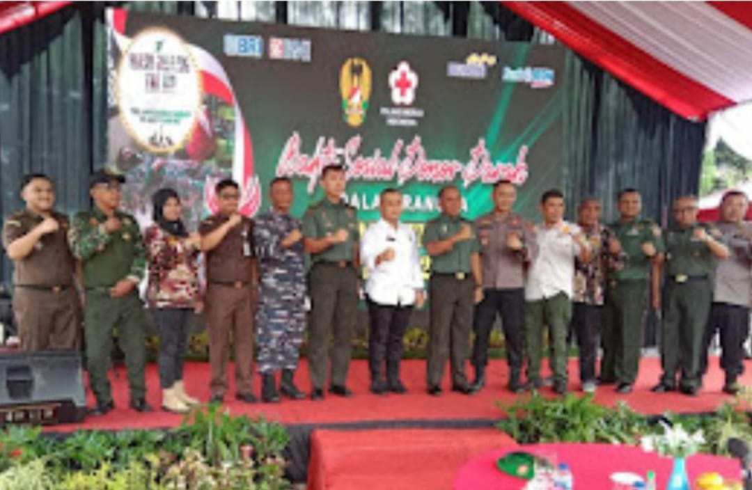 Yonmarhanlan I Hadiri Acara Bakti Sosial Dan Donor Darah