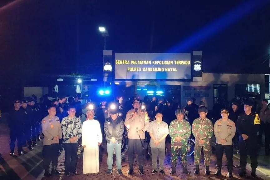 Batalyon C Brimob Sumut Laksanakan Patroli Gabungan Ciptakan Sitkamtibmas Jelang Pilkades Madina