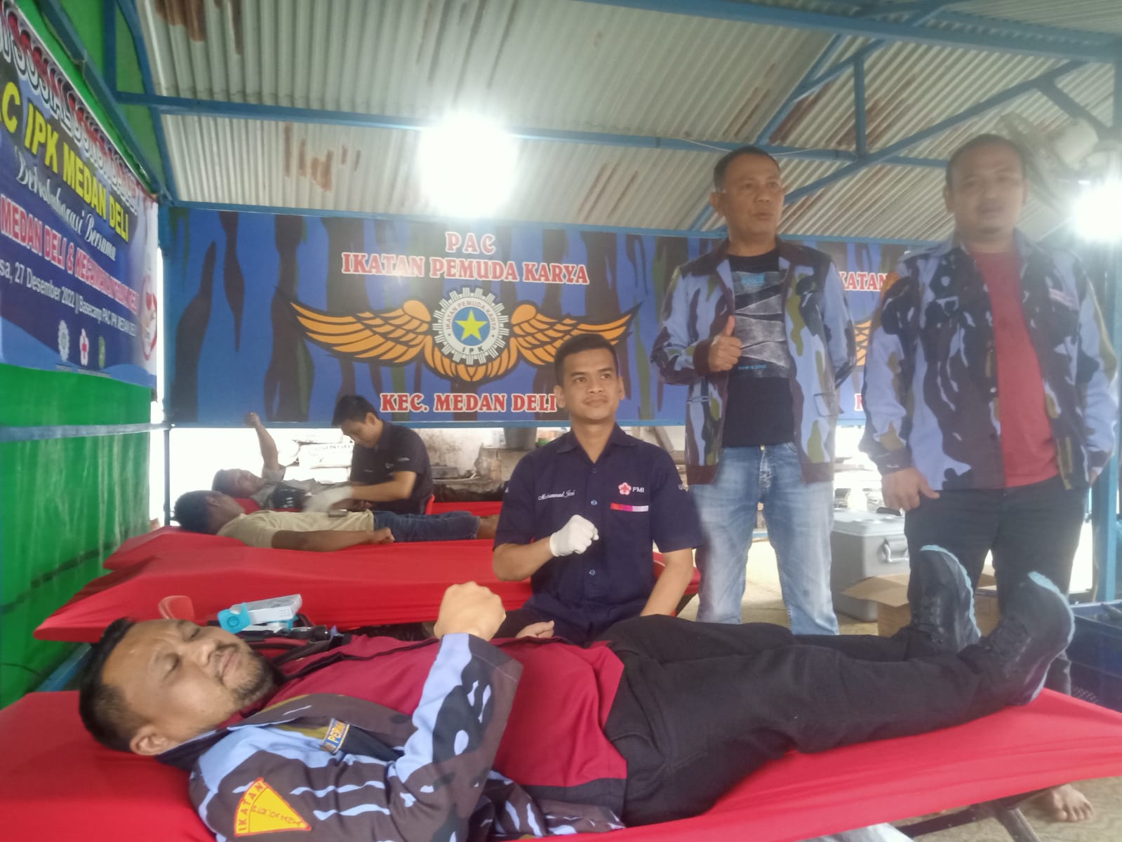 Bakti Sosial Donor Darah PAC IPK Medan Deli Berkolaborasi Bersama PMI Dan Kecamatan Medan Deli