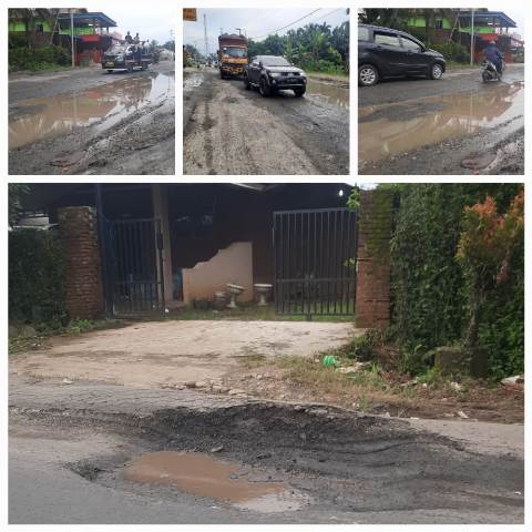 Jalan Jamin Ginting Sampai Desa Tiang Layar Kecamatan Pancur Batu Rusak Parah, Pemerintah tutup mata