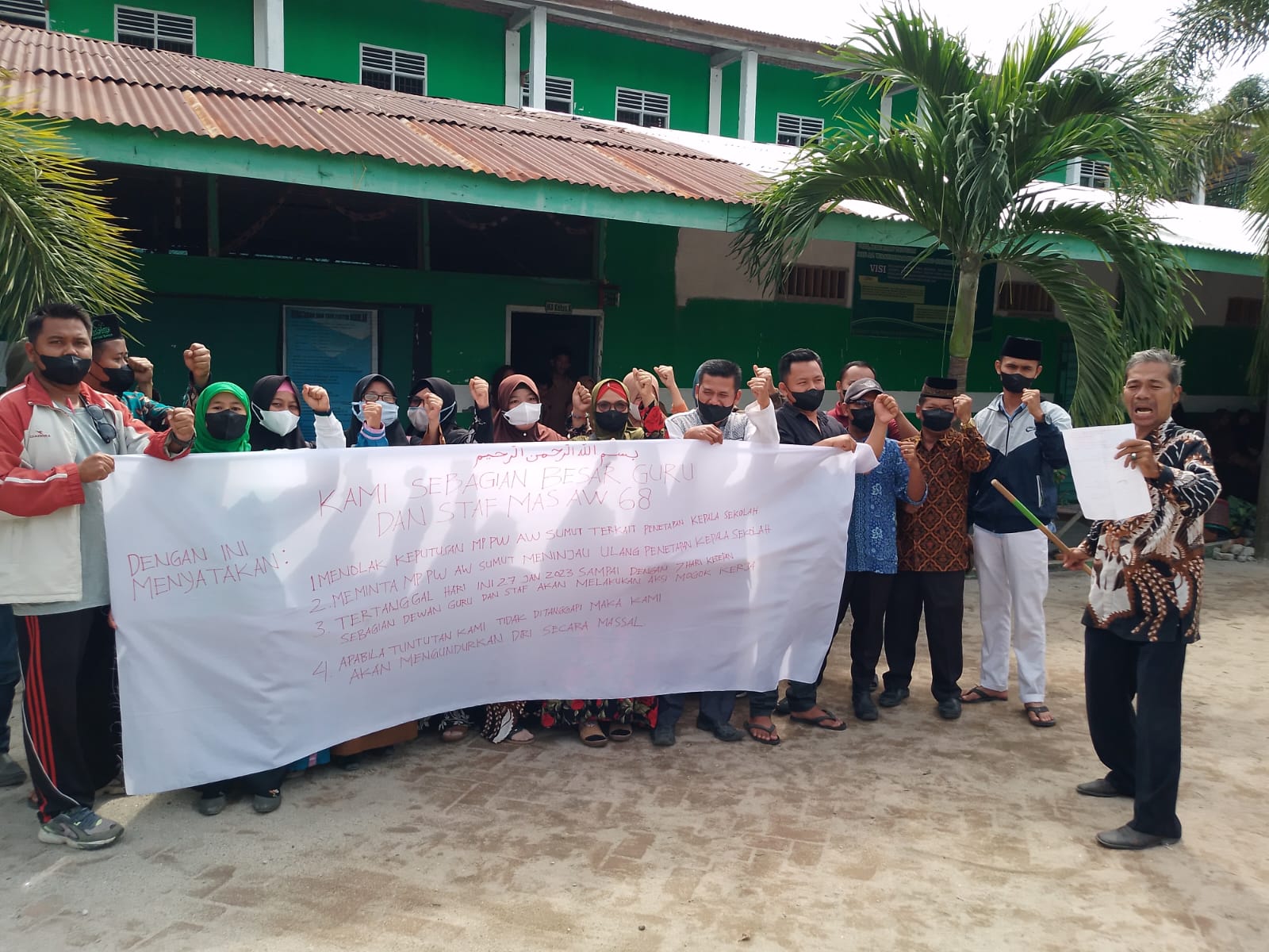 MAS AW 68 Pematang Gantung Unjuk Rasa Tolak Keputusan MP PW AW Sumut