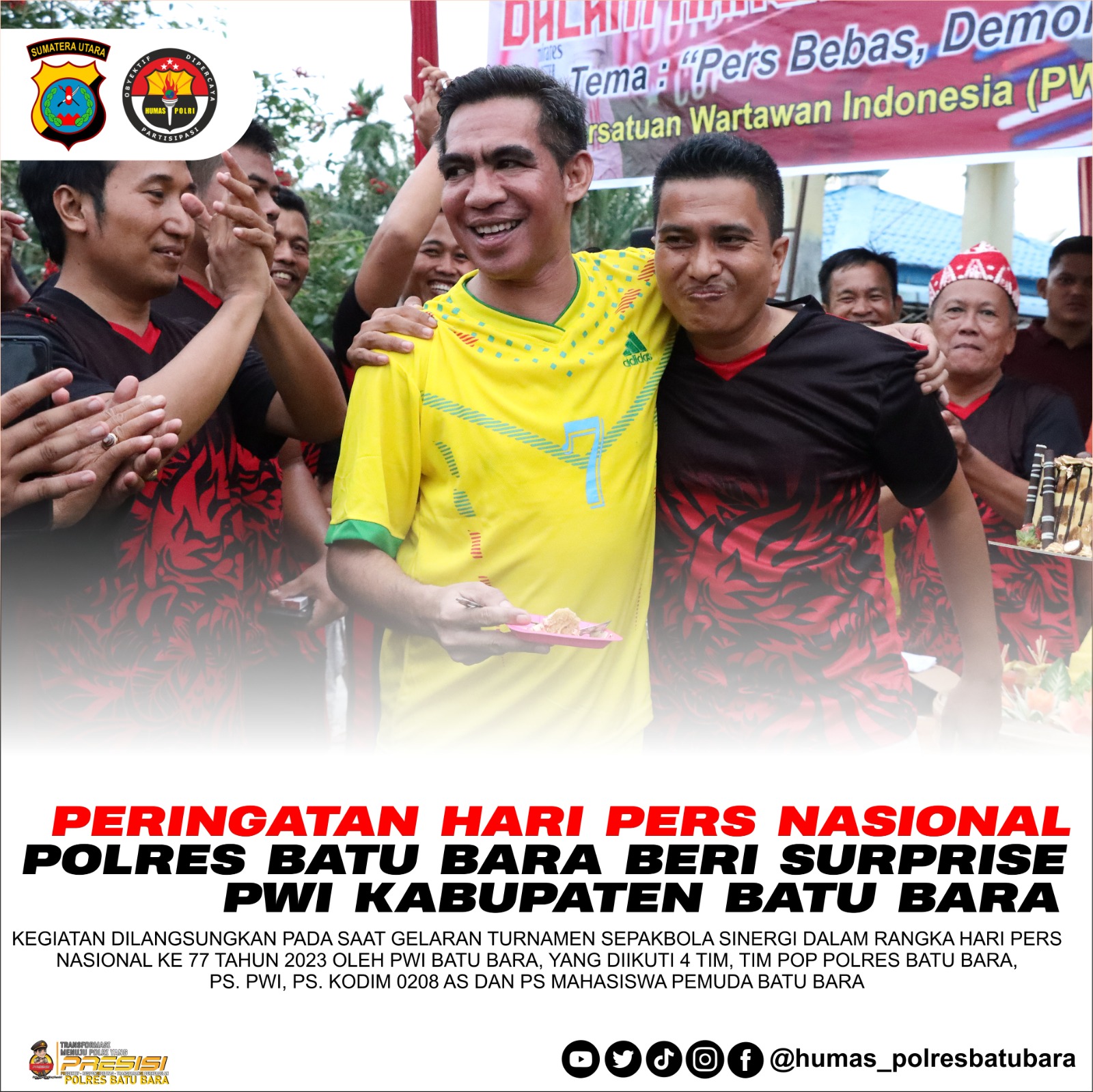 Kapolres Batu bara AKBP Jose D.C Fernandes.S.IK Beri Kejutan Ke PWI Batu Bara Jelang Hari Pers Nasional