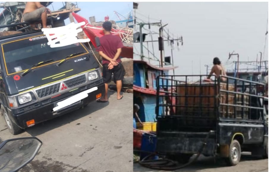 Mobil Mitsubishi L 300 Di Duga Angkut BBM Solar Ilegal Di Pelabuhan Perikanan Belawan