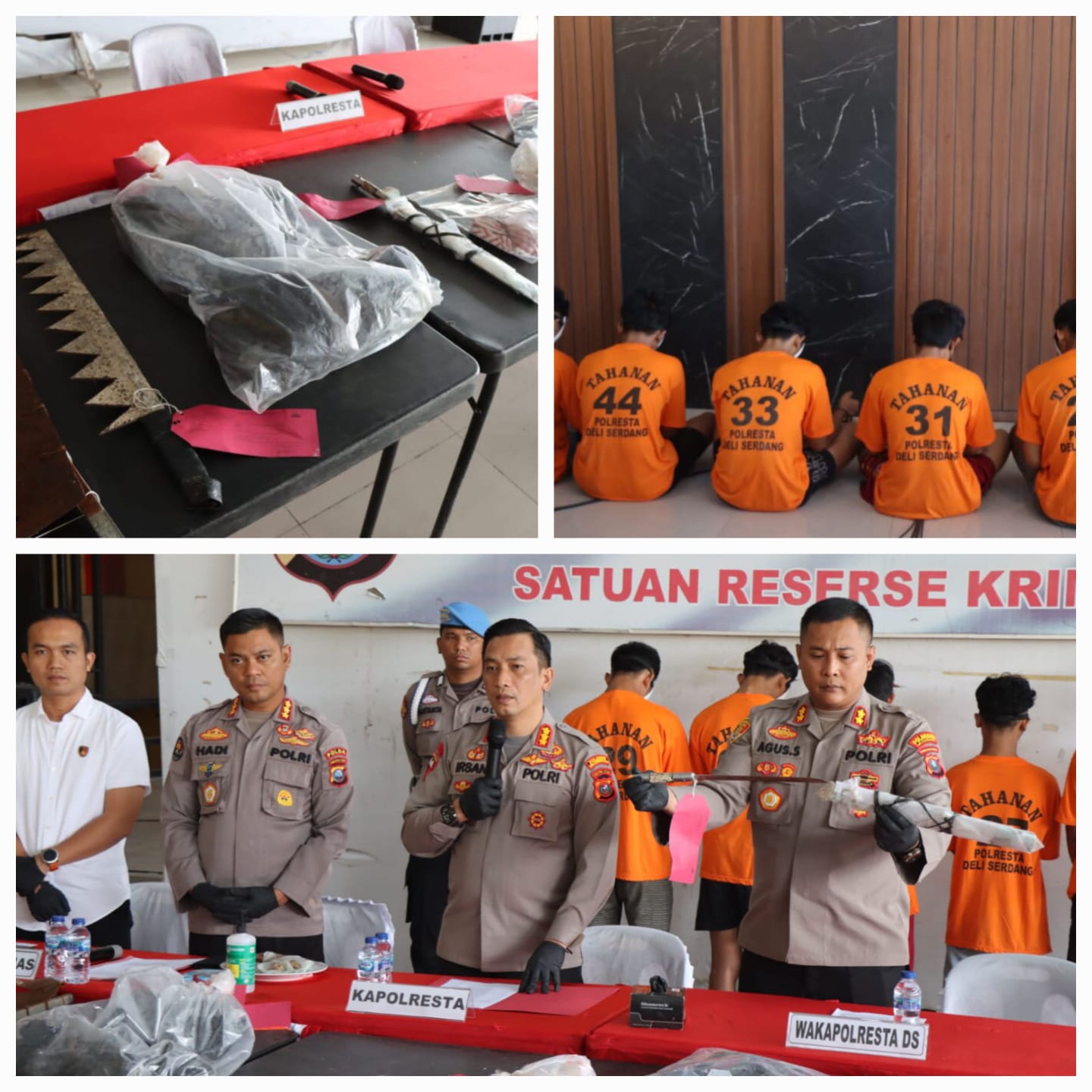 Polresta Deli Serdang Ciduk 5 Pelaku Tawuran Yang Menyebabkan Seseorang Meninggal Dunia