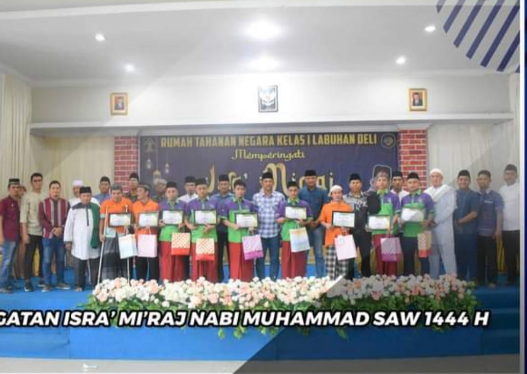 Rutan Labuhan Deli Peringati Isra Mi raj 1444 H