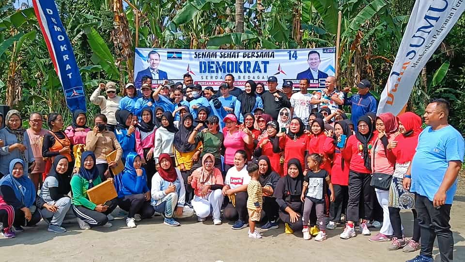 DPC Demokrat Sergai Adakan Kegiatan Senam Sehat