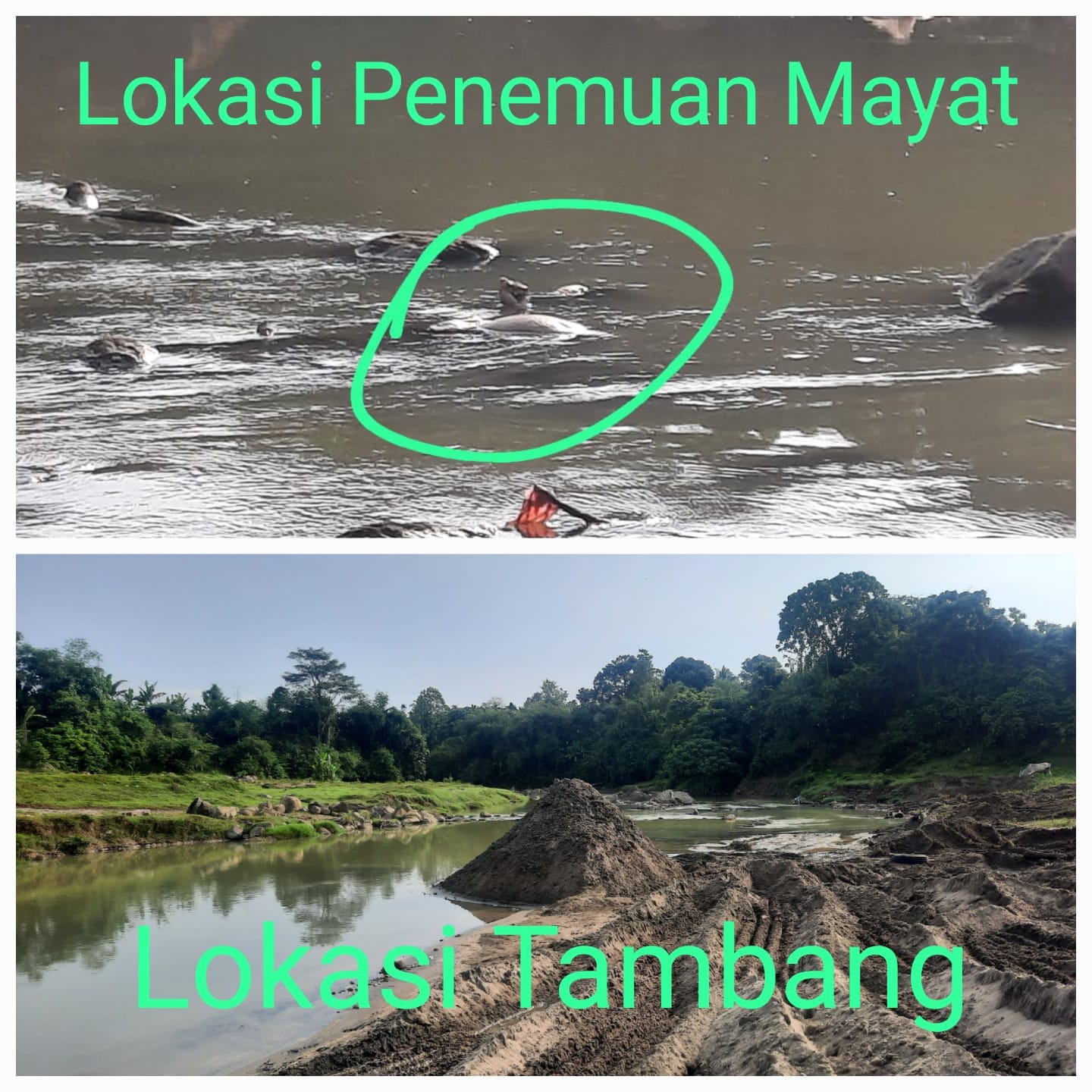 Gawat ! Warga Desa Namorih Pancur Batu “Gempar”Mayat Seorang Wanita Ditemukan di Lokasi Tambang Galian C Diduga Ilegal
