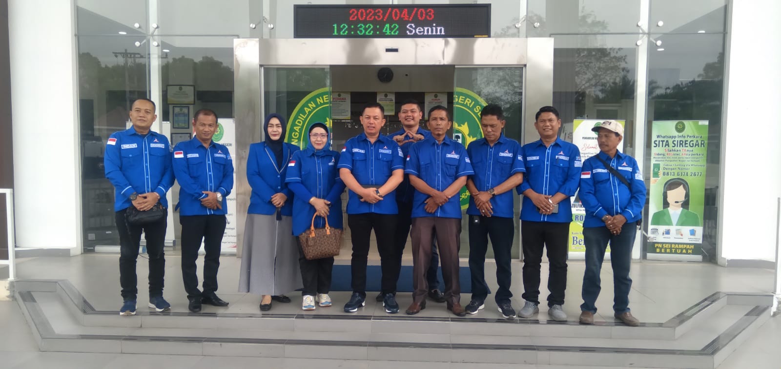 DPC Partai Demokrat Kabupaten Serdang Bedagai Sambangi Pengadilan Negeri Sei Rampah