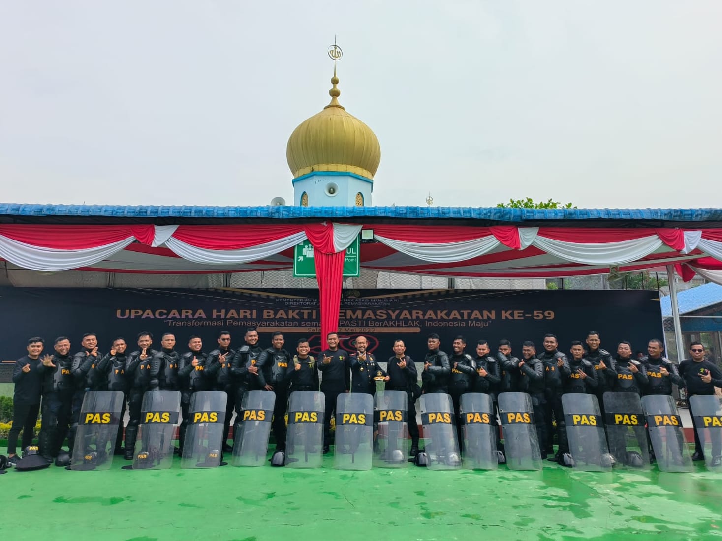 Karutan Labuhan Deli Hadiri Upacara Puncak HBP Ke 59 Dan Peringatan Hari Bakti Pemasyarakatan Serta Halal Bihalal
