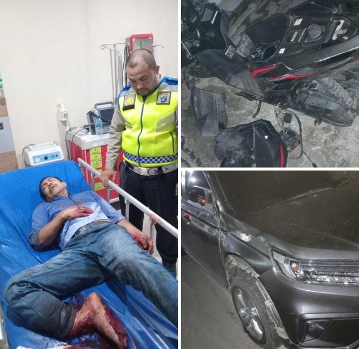 Lakalantas Motor Vario VS Mobil Honda BRV
