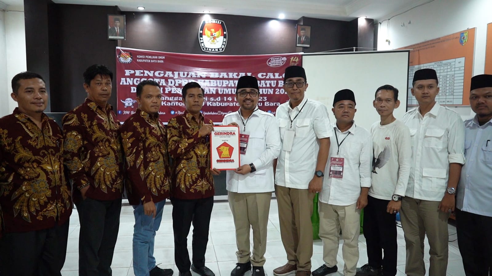 DPC Partai Gerindra Lakukan Pendaftaran Bacaleg 2024