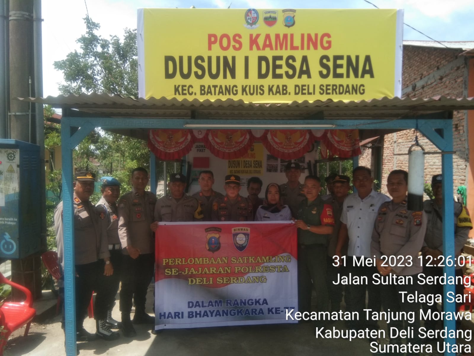 Pemdes Desa sena Ikut Serta Perlombaan Siskamling Dalam Rangka Menyambut Hari Bhayangkara Ke 77 Sejajaran Polresta Deli Serdang