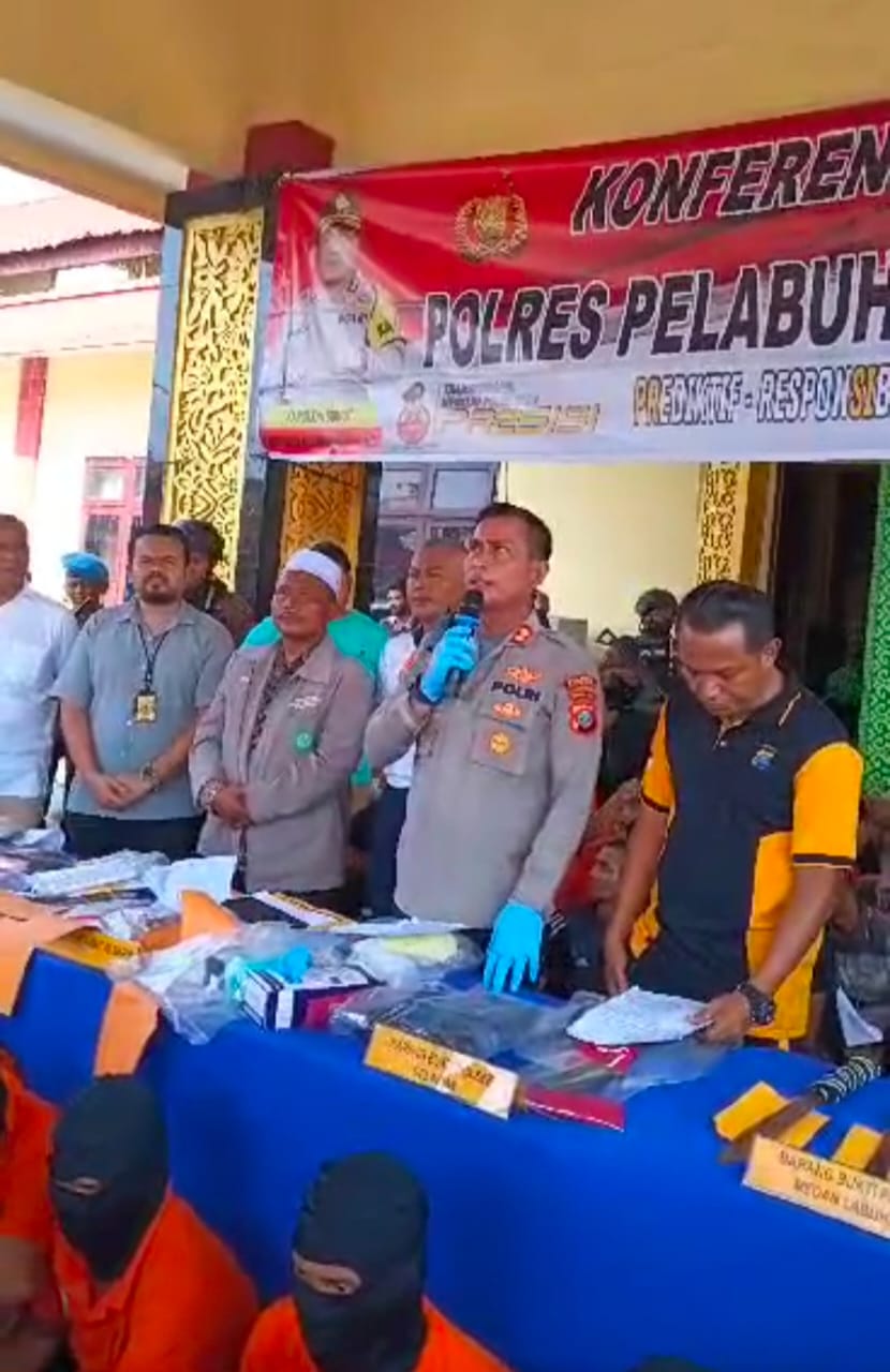 Polres Pelabuhan Belawan Paparkan Sejumlah Kasus