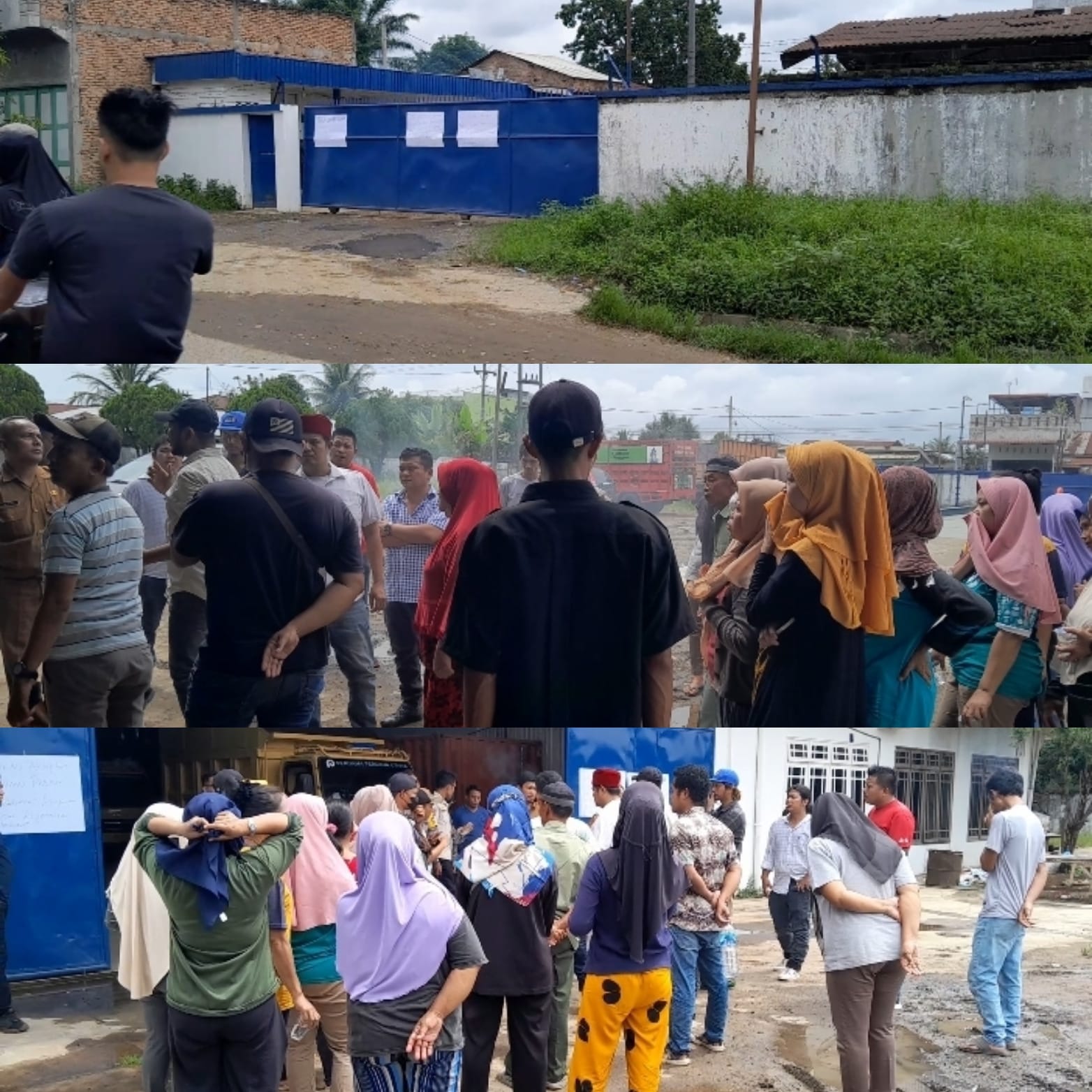 Puluhan Warga Geruduk Pabrik Pengolahan Noten Agar Ditutup