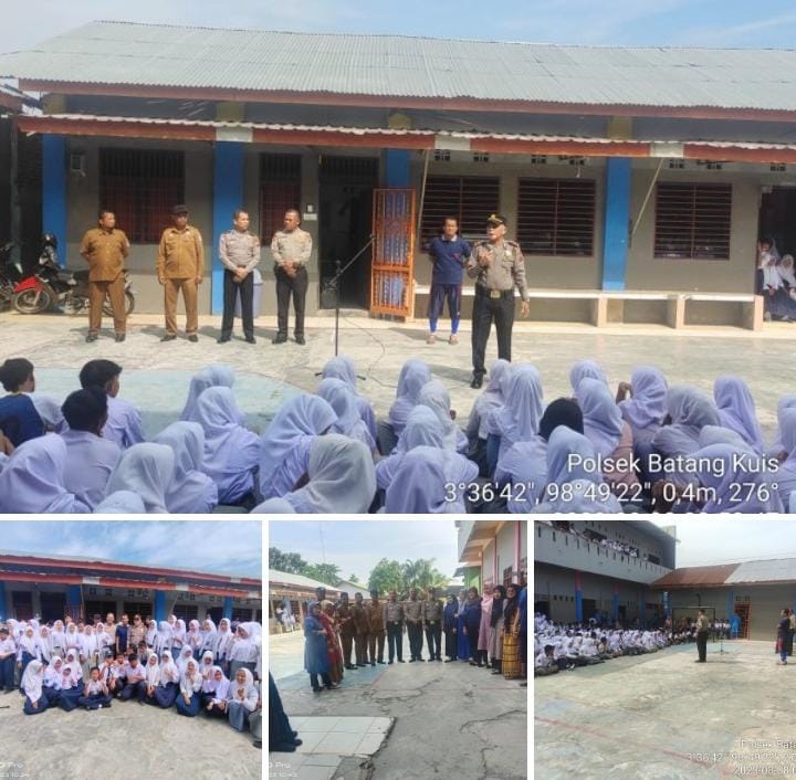 Kapolsek Batang Kuis AKP Syahrizal Lakukan Penyuluhan Di Sekolah Al Masdar Tentang Geng Motor Dan Balap Liar