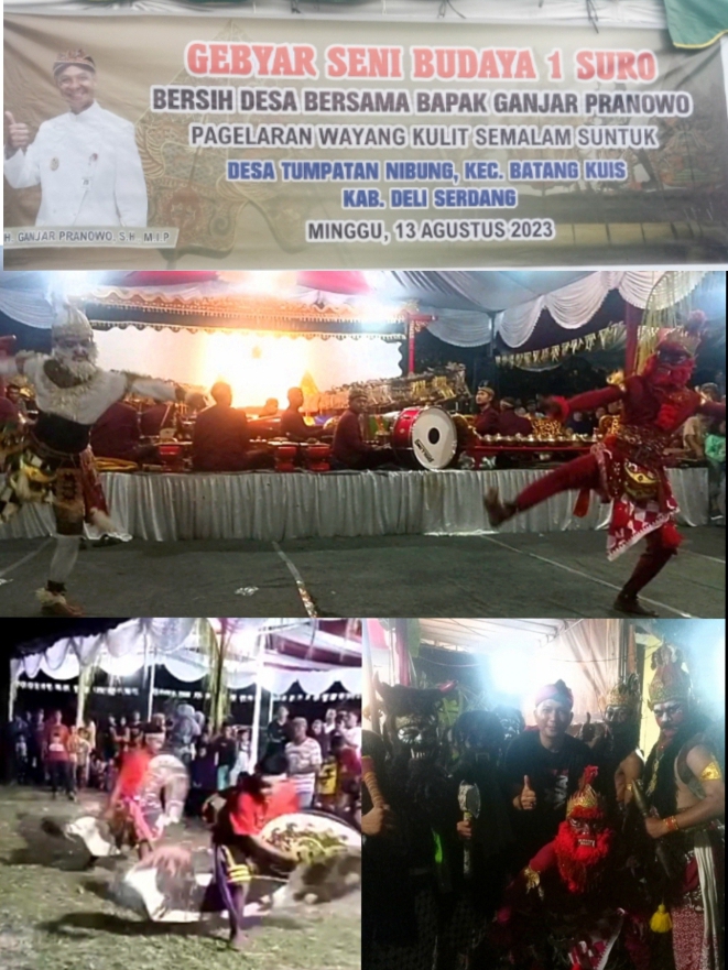 Kemeriahan Gebyar Seni Budaya 1 Suro Bersih Desa Tumpatan Nibung Bersama GANJAR PRANOWO