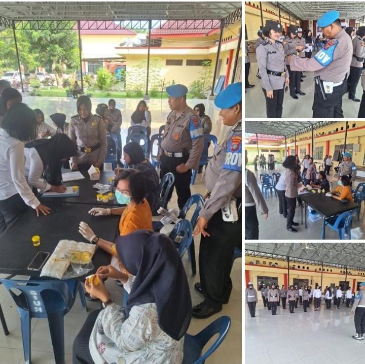 Pekan Disiplin Polwan, Personil Polwan Polresta Deli Serdang Jalani Tes Urine