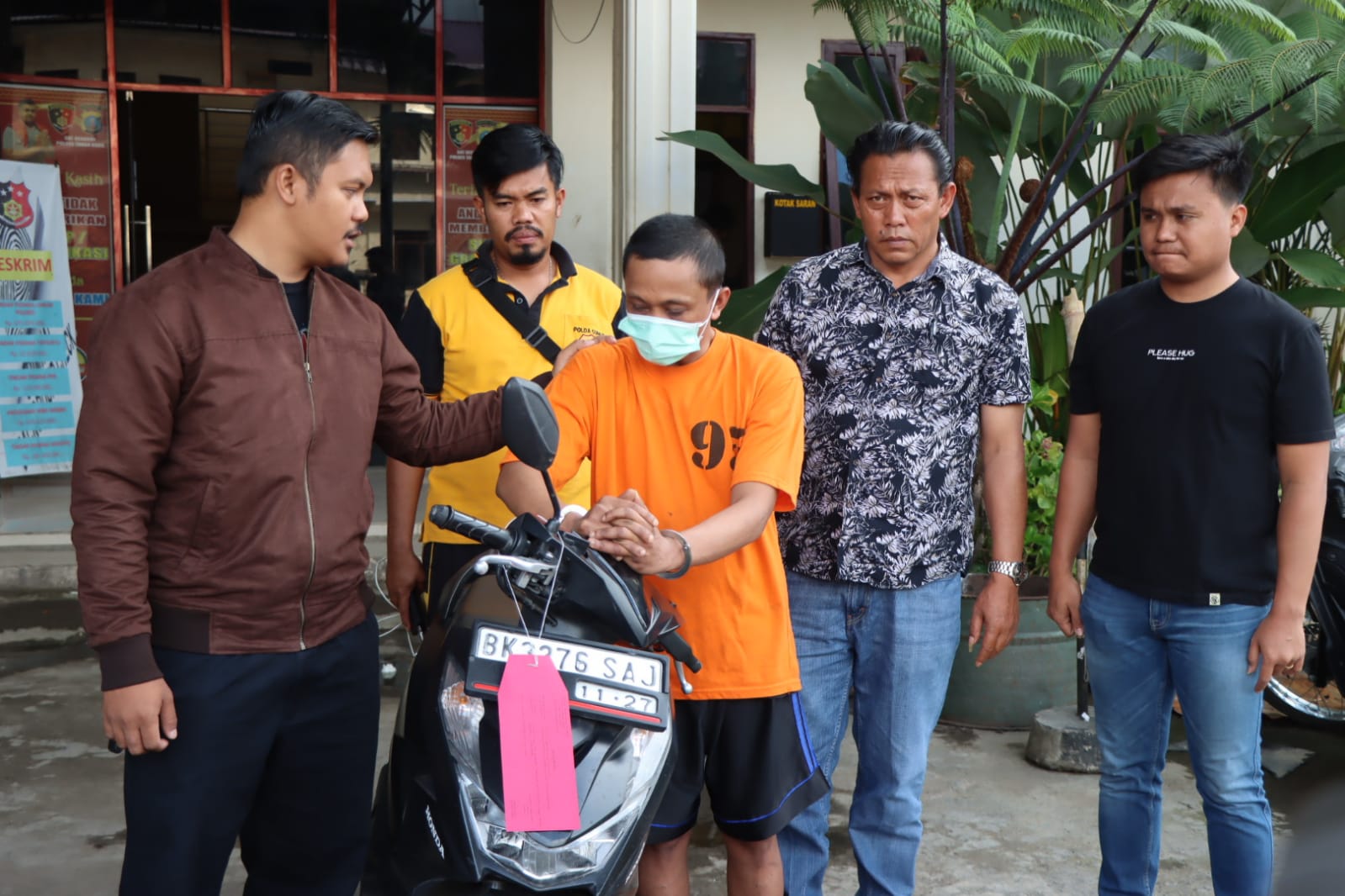 Satreskrim Polres Tanah Karo Amankan Pelaku Curanmor