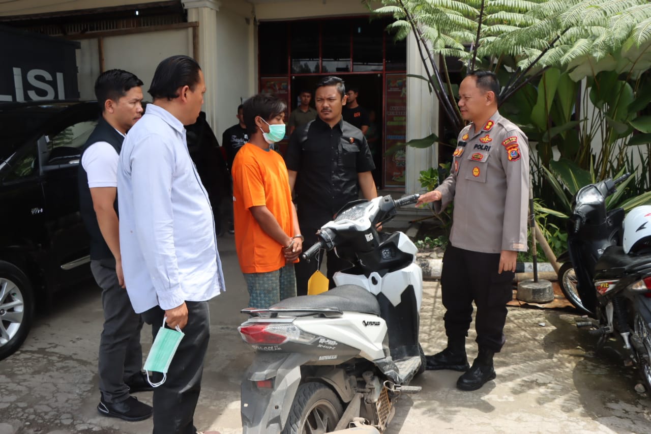 Satreskrim Polres Tanah Karo Amankan Pelaku Curanmor