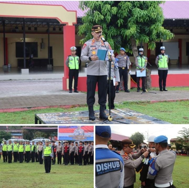 Kapolresta Deli Serdang Pimpin Apel Gelar Pasukan Ops Zebra Toba 2023
