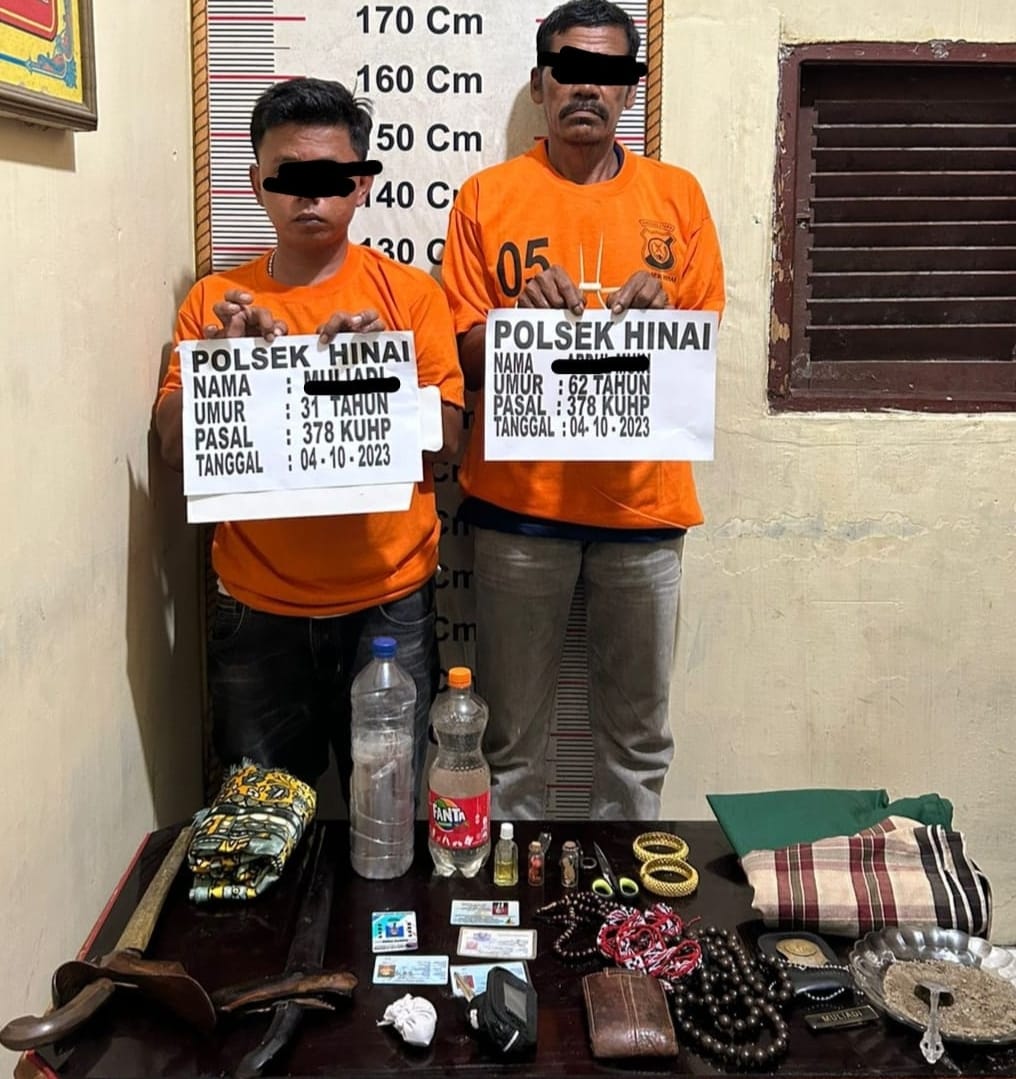 Tipu Warga!!! Modus Gandakan Uang Hingga Miliaran Rupiah, 2 Pria Asal Batu Bara di Amankan Polisi