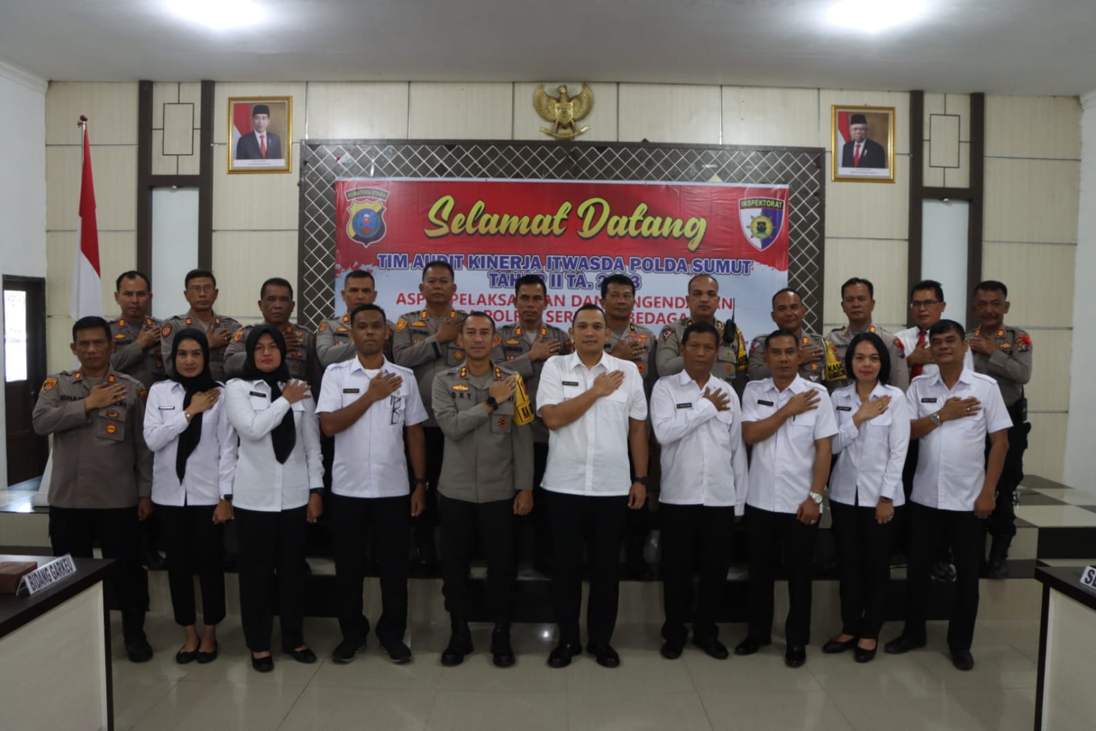Kapolres Serdang Bedagai (Sergai), AKBP Oxy Yudha Pratesta SIK Terima Tim Audit Kinerja Itwasda Polda Sumut