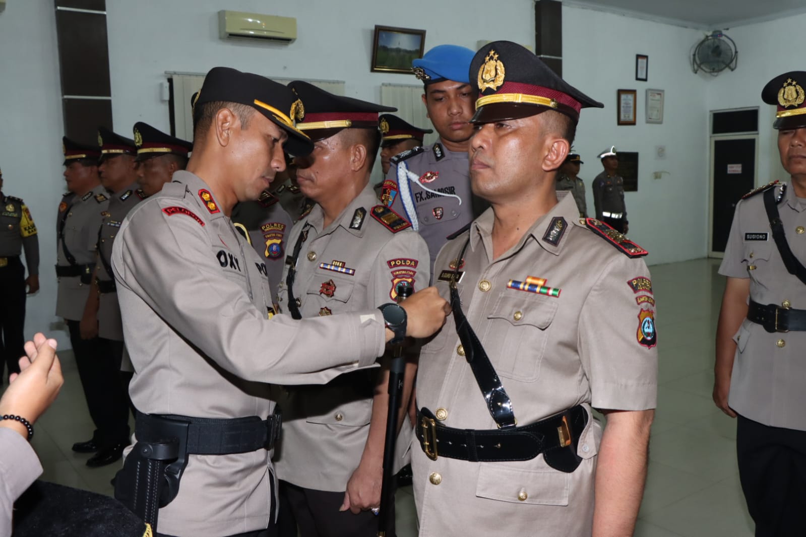 Kapolres Sergai Pimpin Sertijab 2 Kasat 4 Kapolsek