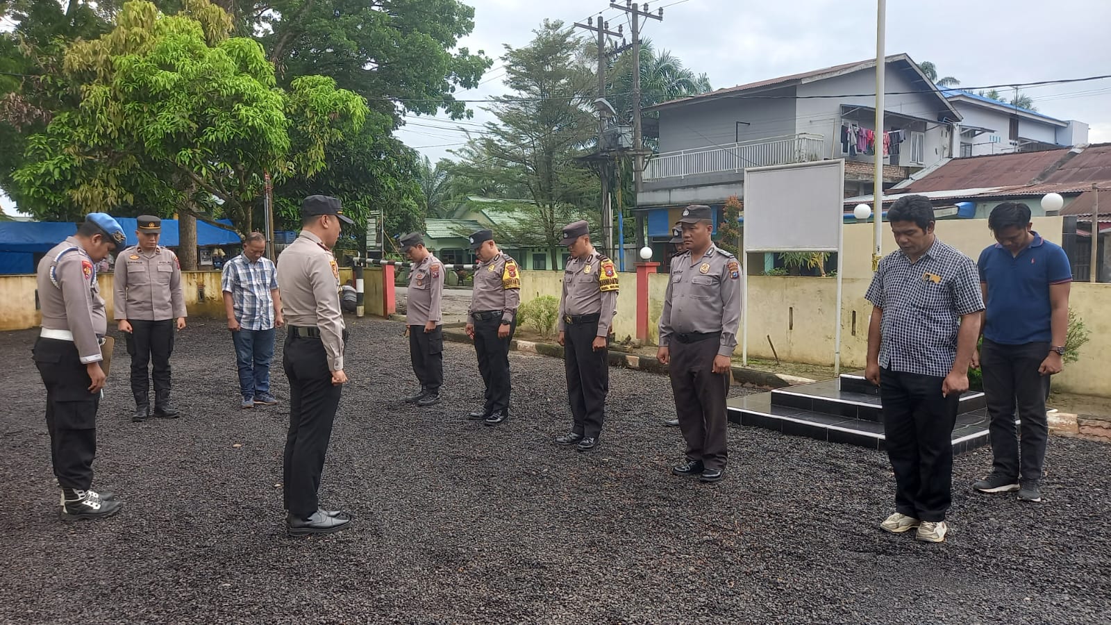 Pastikan Situasi Kondusif, Kapolsek Kotarih Laksanakan Pengamanan Kampanye