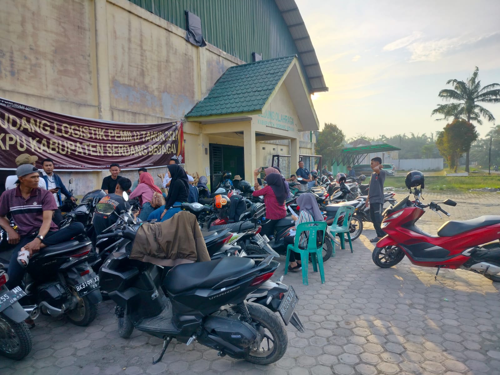 Nahas,! Sepeda Motor Siswa PKL Dilarikan Maling di Halaman Gudang Logistik KPU Sergai
