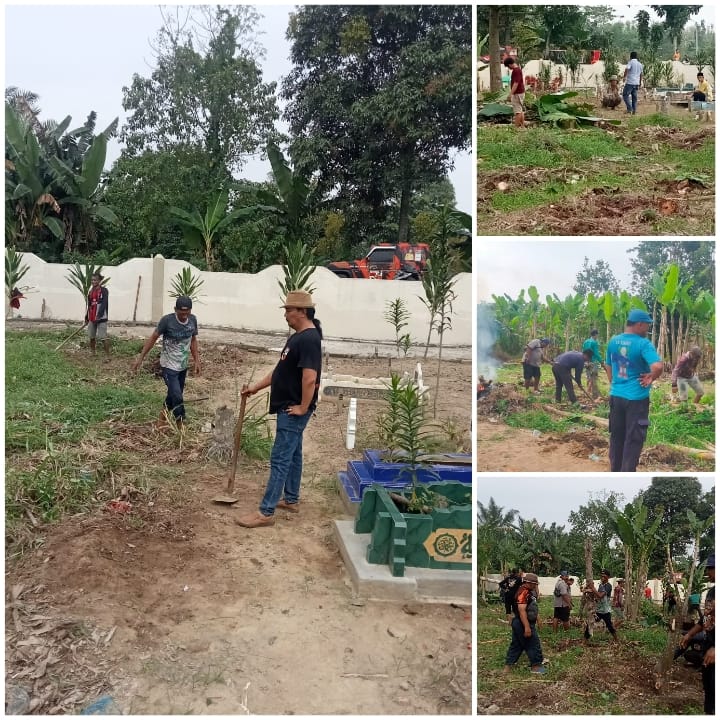 Sambut Bulan Suci Ramadhan Pemuda Pancasila Ranting Desa Dalu Sepuluh A Adakan Gotong Royong di Tanah Wakaf