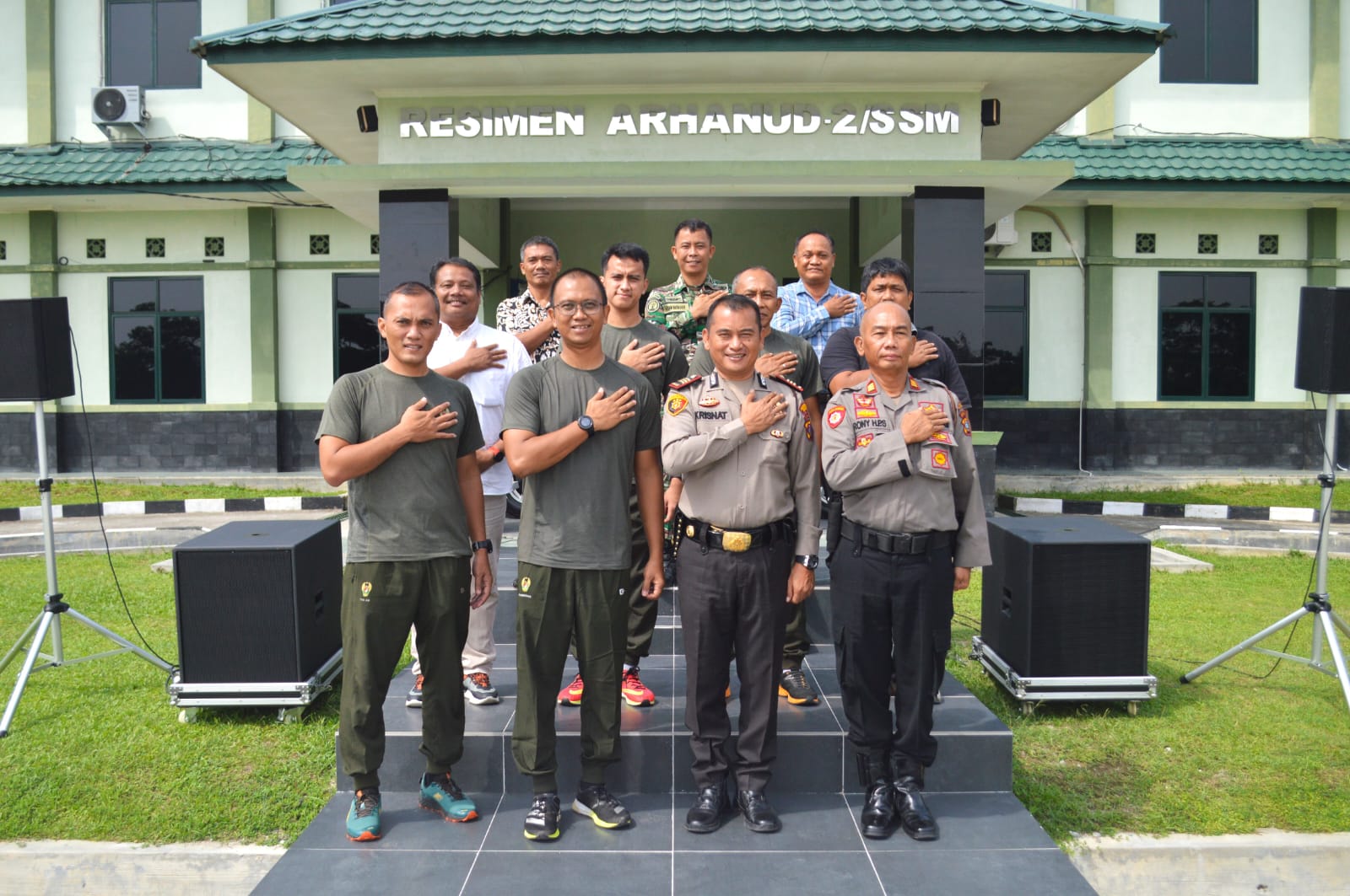 Jalin Silaturahmi, Kapolsek Pancur Batu Akp Dr Krisnat,SE, M.H Kunjungi Mako Resimen Arhanud 2/SSM