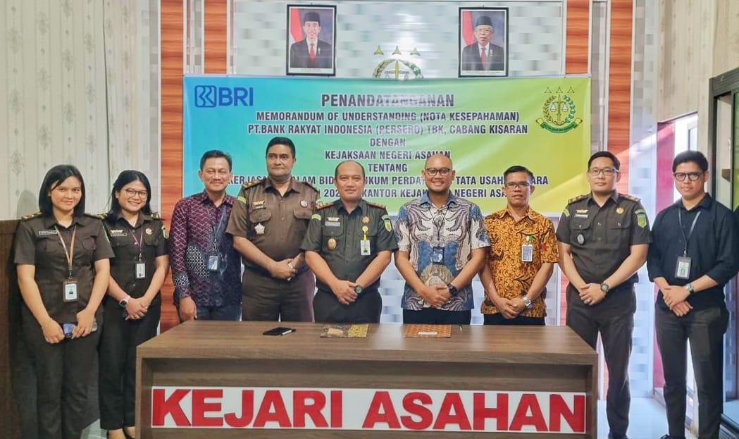 BRI Kisaran dan Kejari Asahan Tandatangani MoU Kerjasama Penanganan Permasalahan Hukum