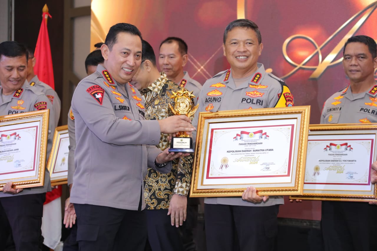 Polda Sumut Jadi Polda Terbaik di Indonesia Raih Penghargaan Kompolnas Awards 2024