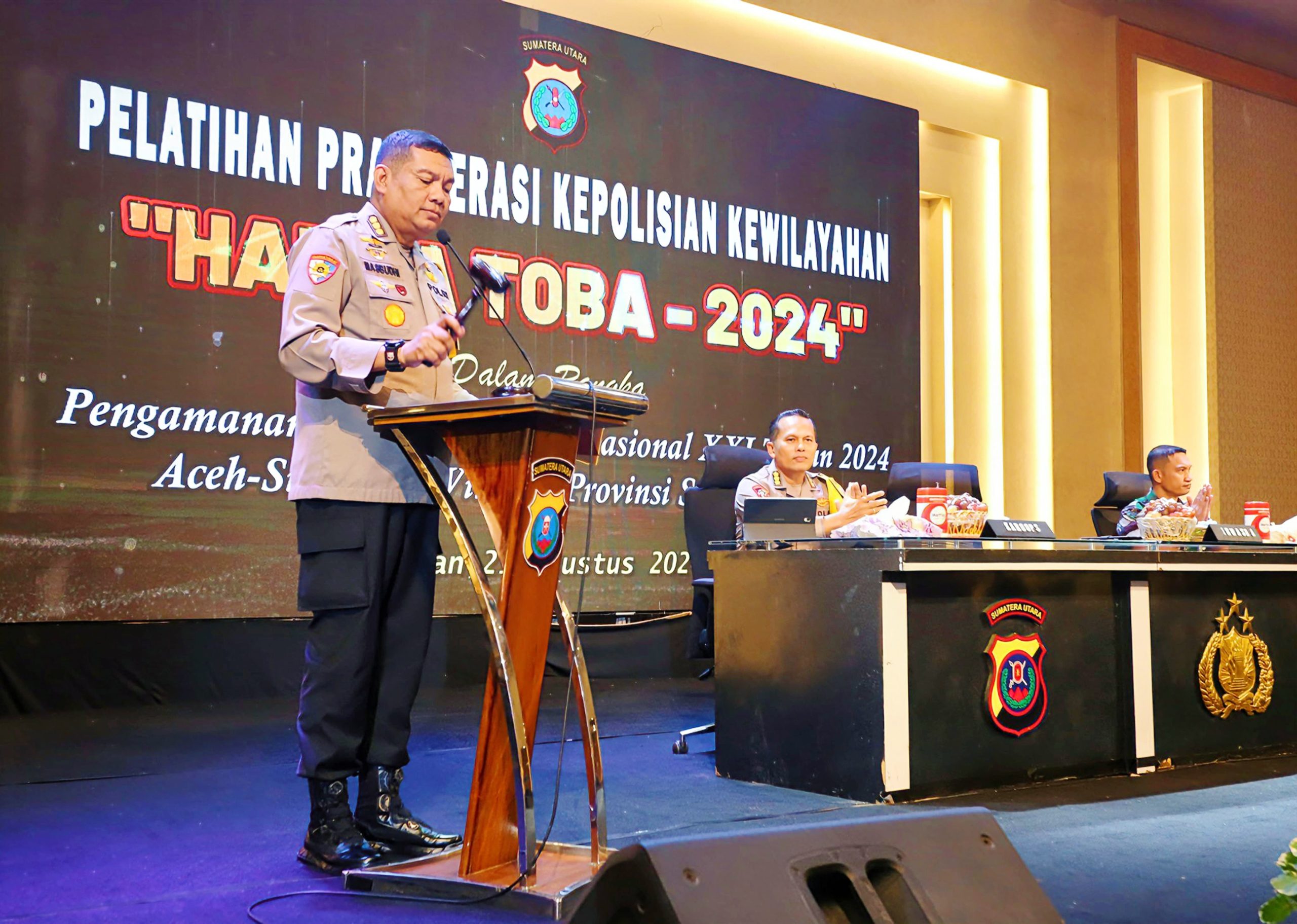 Polres Sergai Ikuti Pelatihan “Hatra Toba-2024” Pengamanan PON XXI Aceh-Sumut