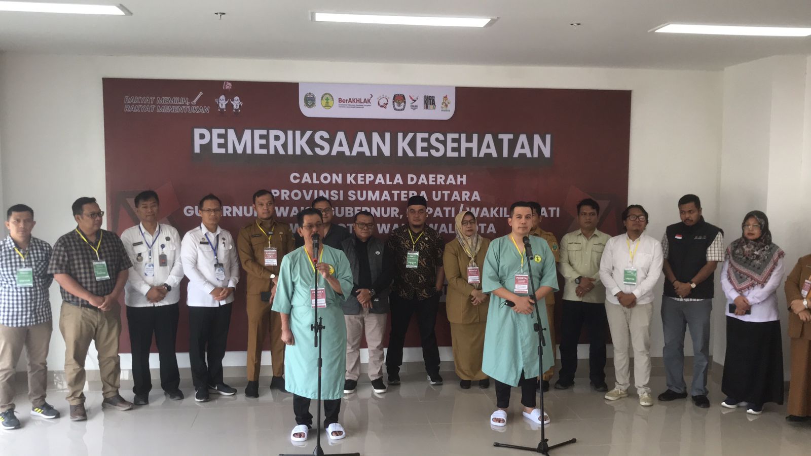 Pasangan Calon Wali Kota dan Wakil Wali Kota Tebing Tinggi ORI Ikuti Pemeriksaan Kesehatan di RSU. Haji Medan