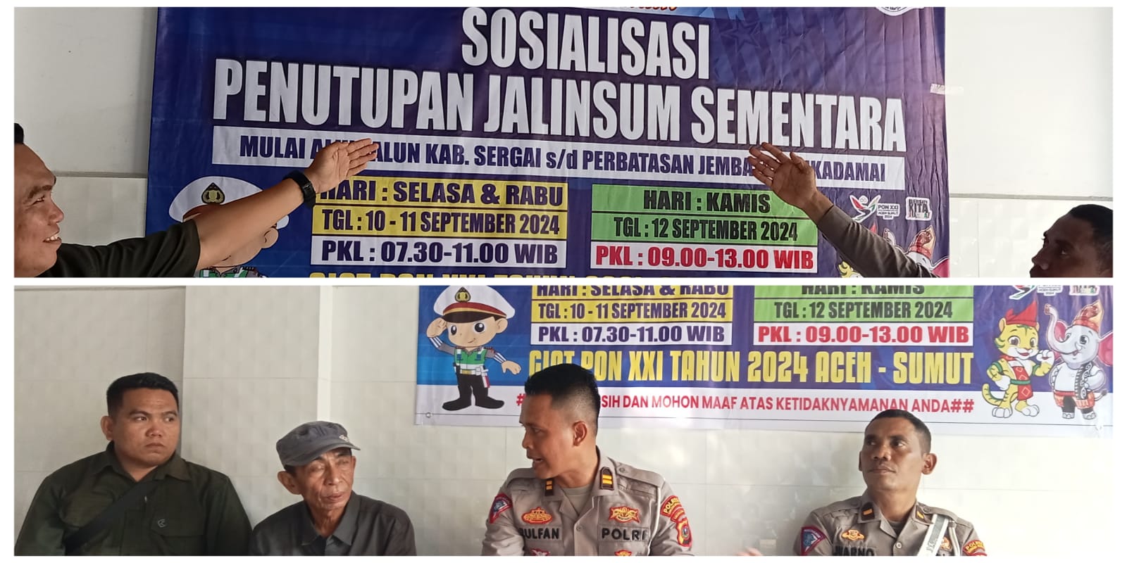 Jelang PON XXI Aceh-Sumut, Polres Sergai Tutup Sementara Jalinsum Selama 3 Hari