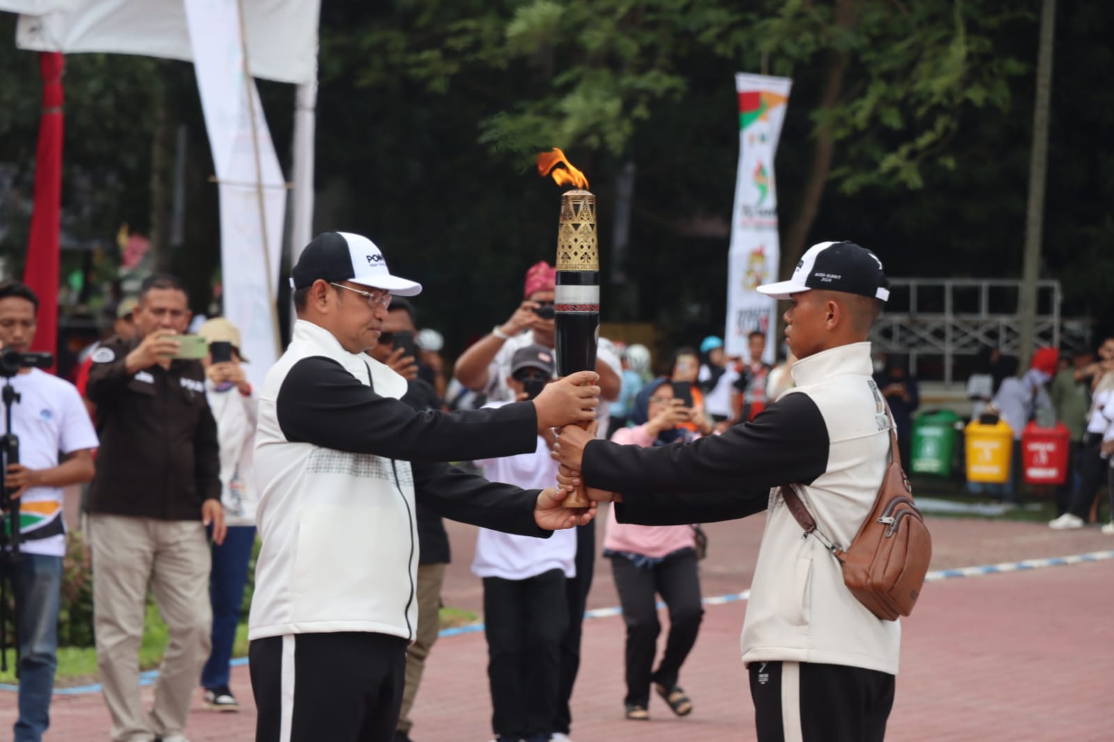 Kapolresta Deli Serdang Hadiri Upacara Kirab Api PON XXI Aceh – Sumut Tahun 2024