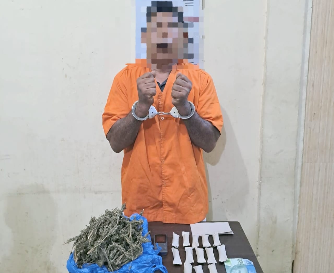 Polres Langkat Ciduk Pelaku Narkotika jenis Ganja