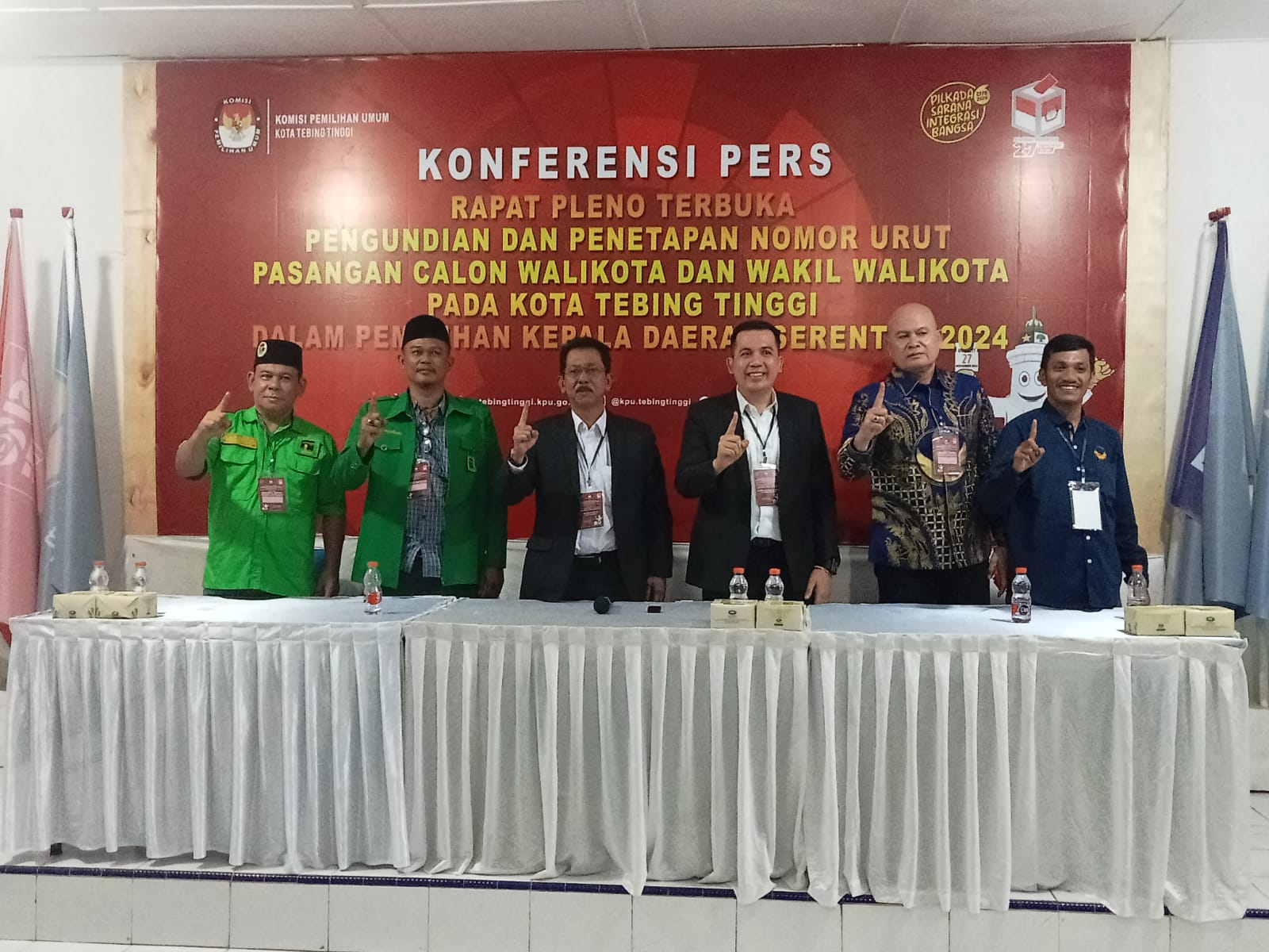 KPU Kota Tebing Tinggi Gelar Pres Rilis: Pasangan “ORI” Optimis Menang di Pilkada 2024