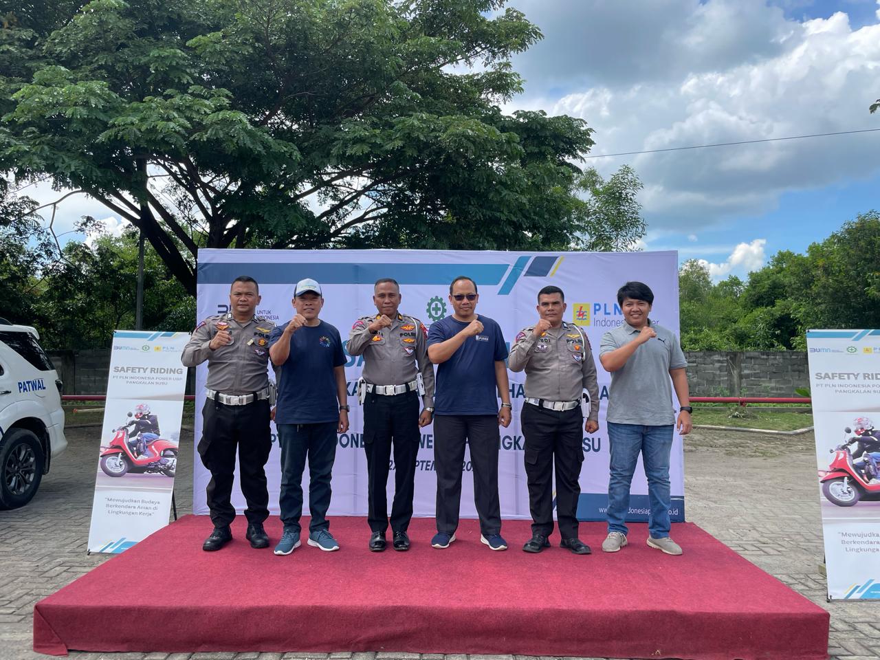 PLN Indonesia Power Gandeng Satlantas Polres Langkat Gelar Sosialisasi Safety Riding