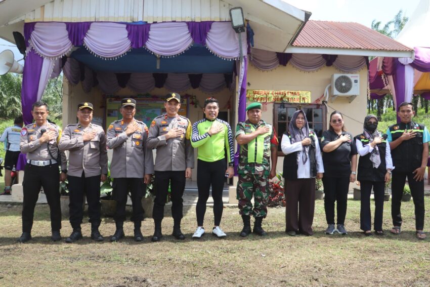 AKBP David Trio Dampingi Wakapolda Sumut Tinjau Pos Operasi Lilin Toba di Langkat