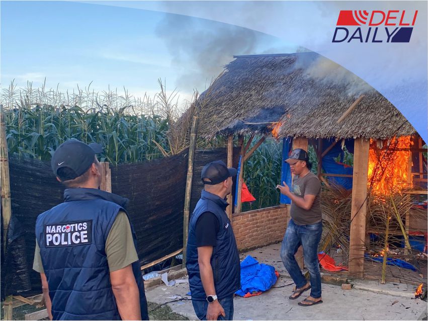 ‘𝐁𝐚𝐫𝐚𝐤 𝐒𝐮𝐫𝐠𝐚’ Sei Mencirim Membara Dibakar Satresnarkoba