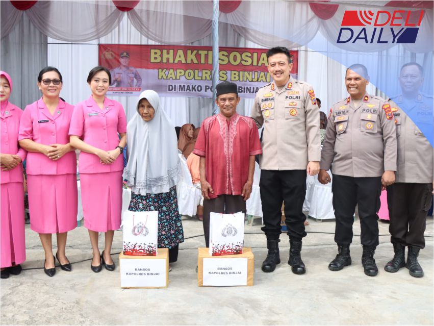 Kunker Ke Polsek Jajaran Kapolres Binjai Berikan Bantuan Kepada Masyarakat