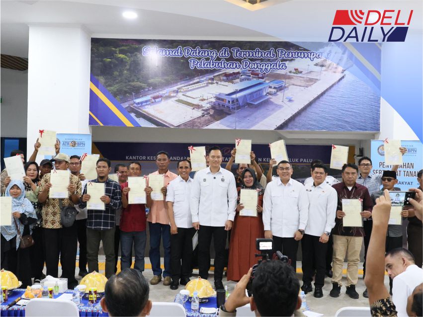 Pemerintah Komitmen Percepat Layanan Pertanahan, 160 Sertipikat Diserahkan di Sulteng